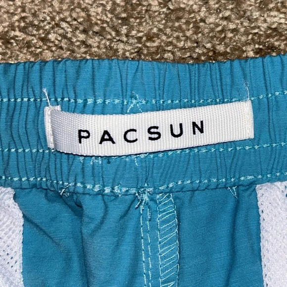 Pacsun Volley Swim Trunks Blue Men’s Large - Picture 2 of 7
